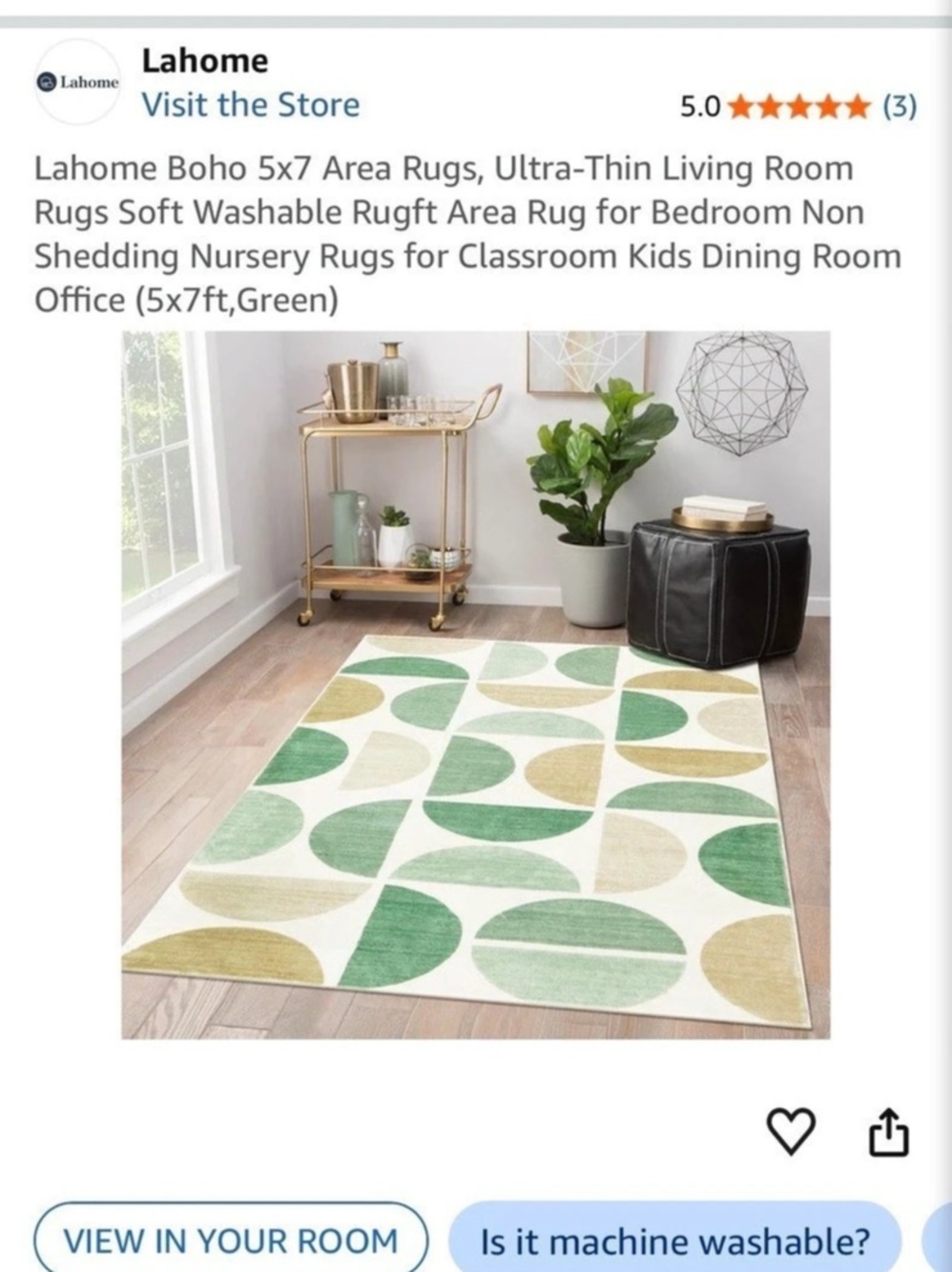 Lahome Boho 5x7 Area Rugs Geometric Area Rug